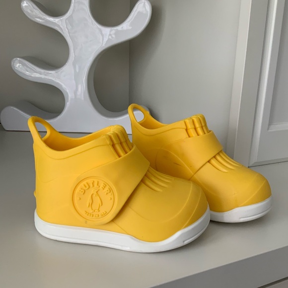 BUTLER Rockhopper Overshoe Kids Rubber Waterproof All Weather Yellow Size 5 6 7 - Picture 10 of 15